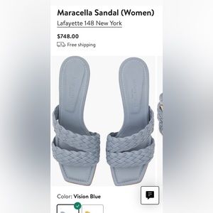 Lafayette  Style: Maracella Color: Vision Blue Size: 7; runs a bit small. New